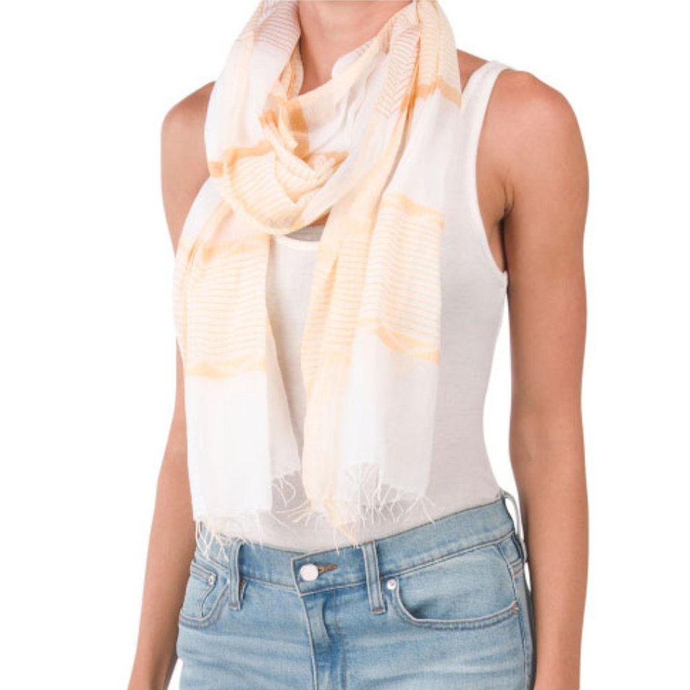EILEEN FISHER Ethiopian Organic Cotton Jacquard Scarf